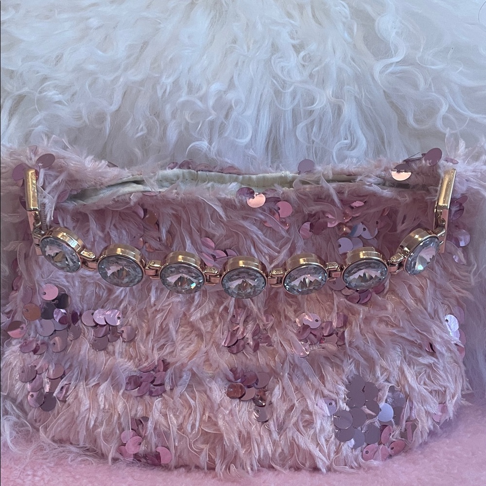 πβ¨ URBAN OUTFITERS Y2K Sequin Mini Pink Bag - Picture 2 of 8